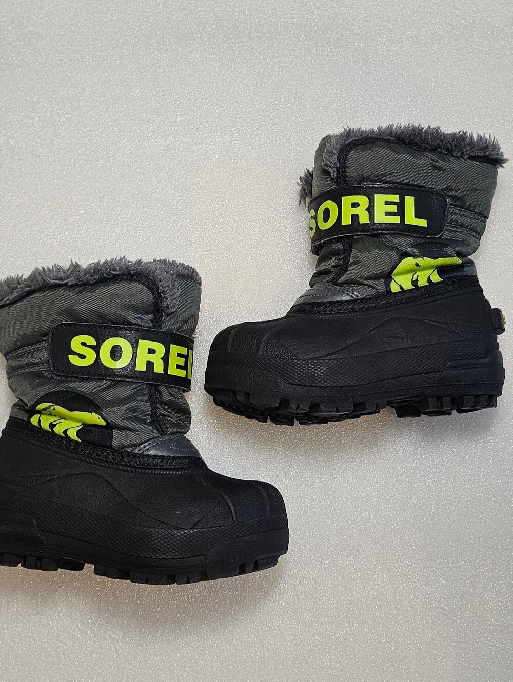 Sorel Toddler Snow Commander Waterproof Winter Boots Size 8T - Gray/Black